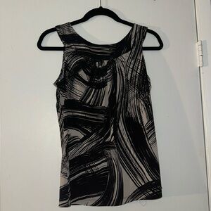 Calvin Klein Black and cream blouse ( s )